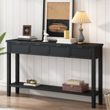 U_STYLE Contemporary High-Quality Entryway Console Table with 4 Spacious Drawersm,1 Practical Bottom N711P218638B