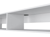 White 2-Shelf Central Floating Media Rack B062P230642