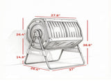 53 Gal Compost Bin Outdoor Dual Chamber Tumbling Composter with Adjustable Vents BPA Free Green 79464190