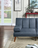 Navy Polyfiber 1pc Adjustable Sofa Living Room Furniture Solid wood Legs Plush Couch HS00F8517-ID-AHD