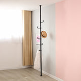 ZNTS Adjustable Laundry Pole Clothes Drying Rack Coat Hanger DIY Floor to Ceiling Tension Rod Storage 95345222