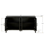 Hollow Four Door Antique Cabinet, American Country Style, Suitable for Living Room, TV Cabinet, W1445P146389