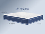 King Size Mattress in a Box 14 Inch Memory Foam Hybrid Mattress with Pocketed Springs Medium Firm 25292702
