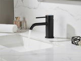 Single Handle Bathroom Faucet Lavatory Faucet Stainless Steel Single Hole-T10, Matte BlackUnable 03441011