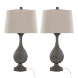Cipolla Poly 29" Farmhouse Polyresin Table Lamp in Acid Griffin Wood Polyresin, Antique Soft Brass B202P224049