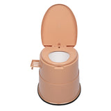 ZNTS Portable Toilet with Non-slip Mat Brown 79167273