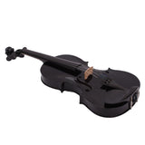 ZNTS New 4/4 Acoustic Violin Case Bow Rosin Black 67620583