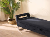 67.91"Wide Velvet Storage Soft Bench with Armrests for Living Room, Entryway and Bedroom. Black W3118P272641