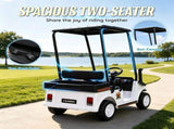 24V Kids Golf Cart 2WD 2-Seater Soft Start Rear Suspension White 46501926