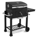 ZNTS Charcoal Grill with Foldable Side Table and Wheels, Heavy-duty BBQ Grill for Outdoor Picnics Patio 52462179