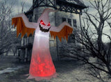 12ft 4pcs LED Lights Giant Scary Ghost Flames and Flashing Red Eyes Inflatable Halloween Decoration 63244096