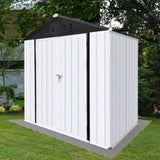 Outdoor storage sheds 4FTx6FT Apex roof WhiteBlack W1350P288799