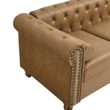 Classic Traditional Living Room Upholstered Sofa with high-tech Surface/ Chesterfield Tufted W1708141947