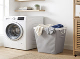 (2 pack) Polyester Laundry Hamper with Removable Liner, Slim Rectangle with Carrying Handles, Gray 66444303