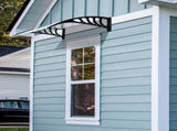 HT-100 x 80 Household Application Door & Window Rain Cover Eaves Canopy White & 87203302