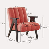 Rella Modern Teddy Sherpa Accent Chair with Espresso Wood Frame T2574P241337