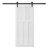 CRAZY ELF 28" x 84" Five Panel Real Primed Door Slab, DIY Panel Door, Modern Interior Barn Door, W936104282