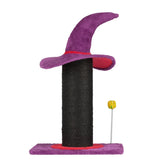 Wizard Hat Cat Scratching Post with Spring Ball Toy for Indoor Cats, Halloween Spooky Cat Scratcher, 45906745