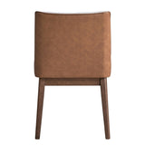 White and Brown Side Chair B062P209258