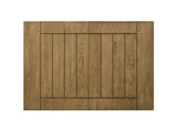 1pc Contemporary Style Dining Rectangular Table with18" Leaf Tapered Block Feet Wheat Charcoal B011138070