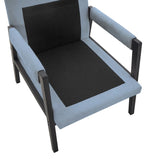 Kelly Mid-Century Modern Chenille Upholstered Accent Armchair, Blue T2574P240945