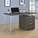 3-drawer Office Desk in Weathered Grey Finish B016P163568
