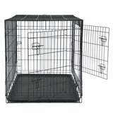 42" Pet Kennel Cat Dog Folding Steel Crate Animal Playpen Wire Metal 14942781