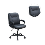 ZNTS Adjustable Height Office Chair with Padded Armrests, Black SR011680