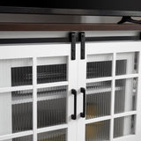 Multipurpose Sliding Door TV Cabinet Large Cabinet with 2 Sliding Glass Doors, TV Desk W1758P189946
