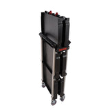 Folding service car with wheels, three-layer practical trolley, folding storage cart, suitable for W227P163437