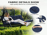 Outdoor Swing Cushions 70 Inch, Waterproof 4" Thick Porch Swing Cushion Replacement with Backrest 16828015