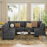 Modular Sectional Sofa with Storage Seat Upgrade Convertible Sofa Couch for Living Room/Deep 27'' B2716P236658