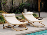 TREXM 2-Pieces Outdoor Folding Chair, Rattan-Wrapped Patio Chair with Adjustable Backrest, Thick N715P428435V