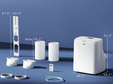 Inverter Dual Hose Portable Air Conditioner, 700 Sq.ft Coverage, Cool Dehumidifier Fan, Window Kit 07896443