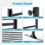 71.26''x46.65'' Outdoor Screens Freestanding,Metal Fence Panels for Outside, Slatted W1422P270178