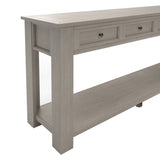 ZNTS TREXM Console Table/Sofa Table with Storage Drawers and Bottom Shelf for Entryway Hallway WF287219AAE