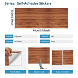 40 Pcs Self-Adhesive Wall And Floor Tiles PVC Wood Grain Peel And Stick Floor Stickers Removable 51446591