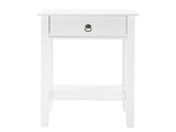 Two-layer Bedside Table Coffee Table with Drawer White 99618998