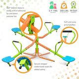 XSS004 outdoor playground four seats seesaw kids 360 degree rotating sturdy plastic seat seesaw W171194409