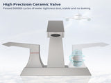 2-Handle Heavy Duty Bathroom with Drain and Supply Kits, Modern Style Lavatory Deck Mounted T3177P277482