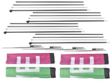 4-Piece Advertising Flagpole Stand Open Feather Flags w/Pole Kit 4 Banner Flags 4 Poles 4Ground 88222592
