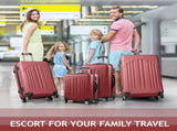 Curved Vertical Stripe 4-in-1 Trolley Case - Retro Red 82742901