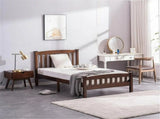 Twin Pine Frame Painted Single-Layer Wooden Curved Headboard and Footboard Frame Wooden 79981219