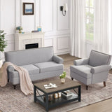 Accent Chair, Retro Living Room Chairs with Soft Cushion, Mid Century Modern Arm Chair, Comfy W2975P223168