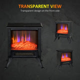 ZNTS Electric Fireplace Heater LED Flame Fireplace Stove BLACK-AS （Prohibited by WalMart） 04856430