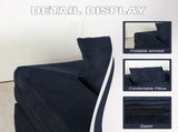 Compression Human Dog Sofa Bed for Adult & Pets,Modern Floor Couch With Pillow for Living Room 38957654