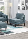 Beautiful Mineral Color Armless Chair Morgan Fabric 1pc Chair Soft Cushion Wood Legs Living Room B011P278579