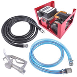 ZNTS Electric Oil Fuel Diesel Gas Transfer Pump w/Meter Manual Nozzle 110V 16GPM for Diesel Kerosene 98073872