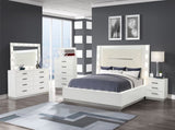 Coco Chest with Mirror Lid on Top Made with Wood in Milky White 659436351721
