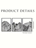 CIFbuy3pcs/aet Minimalist Mountain Landscape Metal Wall Art Square Hollow-Out Panels, Mesmerizing 37234795